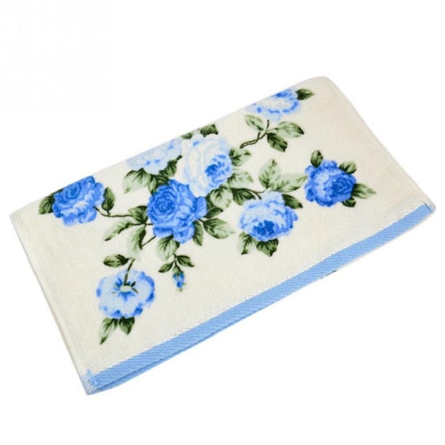 Home Hotel Soft Cotton Face Flower Towel Bamboo Fiber Quick Dry Bathroom Towels Facecloth 34*75cm