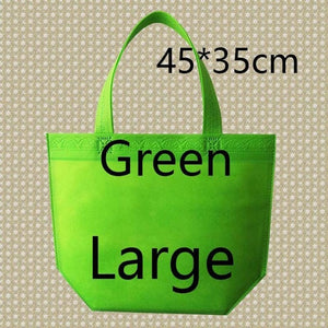 35*45*10 Medium Size Eco Reusable Shopping Bags Random Cloth Fabric Grocery Packing Recyclable Bag Simple Design Tote Handbag