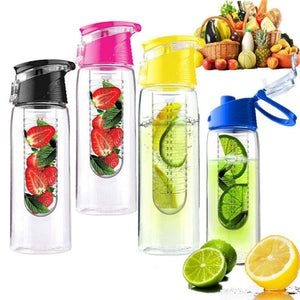 2016 Hot 800ml Cycling Sport Fruit Infusing Infuser Water Lemon Juice Bicycle Health Eco-Friendly BPA Detox Bottle Flip Lid