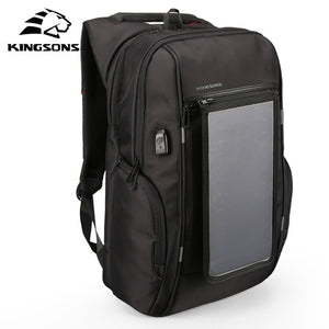 Kingsons Solar Panel Backpacks 15.6 inches Convenience Charging Laptop Bags for Travel Solar Charger Daypacks