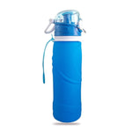 TEENRA 750ML Collapsible Silicone Water Bottle Silicone Folding Kettle Outdoor Sport Water Bottle Camping Travel Running Bottle