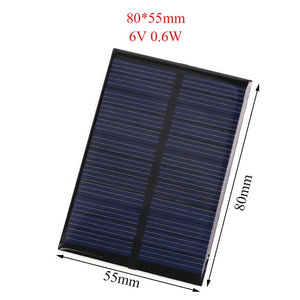 Solar Panel 5V 6V 12V Mini Solar System DIY For Battery Cell Phone Chargers Portable Solar Cell 0.15W 0.6W 1W 1.25W 1.5W