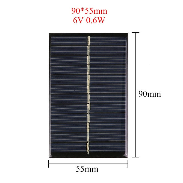 Solar Panel 5V 6V 12V Mini Solar System DIY For Battery Cell Phone Chargers Portable Solar Cell 0.15W 0.6W 1W 1.25W 1.5W