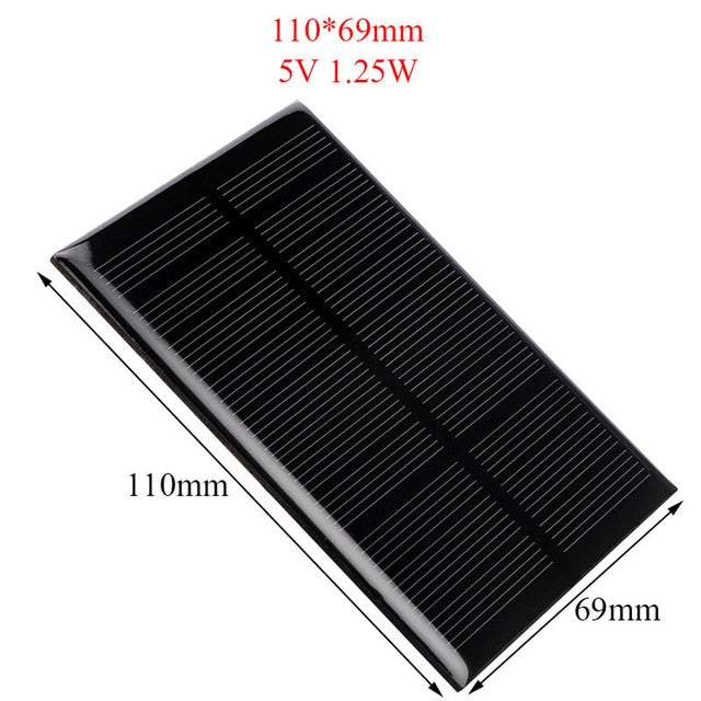 Solar Panel 5V 6V 12V Mini Solar System DIY For Battery Cell Phone Chargers Portable Solar Cell 0.15W 0.6W 1W 1.25W 1.5W