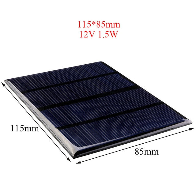 Solar Panel 5V 6V 12V Mini Solar System DIY For Battery Cell Phone Chargers Portable Solar Cell 0.15W 0.6W 1W 1.25W 1.5W