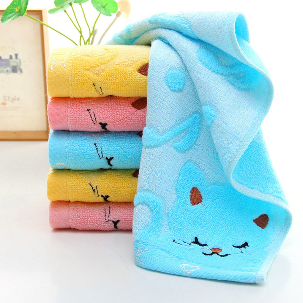 Home Textile Non-twisted Bamboo Fiber Music Cat Baby Wash Towels Spa Facial Bath Towel