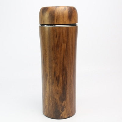 300ml Creative Wood Thermos Purple sand liner Bamboo Vacuum Flasks Thermoses keep warm water bottle