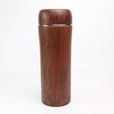 300ml Creative Wood Thermos Purple sand liner Bamboo Vacuum Flasks Thermoses keep warm water bottle