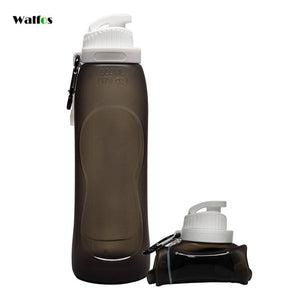 WALFOS Food Grade 500ML Creative Collapsible Foldable Silicone drink Sport Water Bottle Camping Travel plastic bicycle bottle