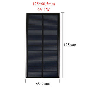 ANBES Solar Panel 5V 6V 12V Mini Solar System DIY For Battery Cell Phone Chargers Portable 0.15W 0.6W 1W 1.25W 1.5W Solar Cell