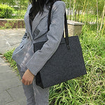 Sight focus brand grey felt tote bag shoulder bag lightweig fashion recycling totes woman bag vilten tas bolso gris mujer