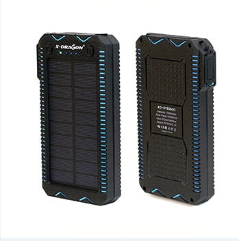 15000mAh Solar Power Bank Portable External Battery Solar Powerbank Charger with Electric Cigarette Lighter  for Smart Phone