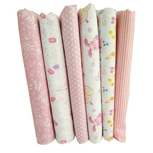 Hoomall 7PCs Mixed Cotton Fabric For Patchwork Cloth DIY Handmade Sewing Home Decoration Soft Felt Fabric Needlework 25x25cm