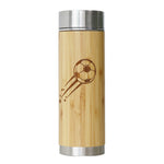 350ml Stainless Steel Thermos Bottle For Water Coffee Mug Vacuum Flask Straight Cup Cover Bamboo Creative For Travel Car Gift