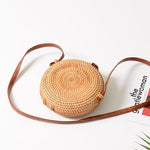 Bali Island Handmade Wicker Bag Women Round Rattan Straw Bag Lady Square Buckle Straw HandBag Female Crossbody Beach Rattan Bags