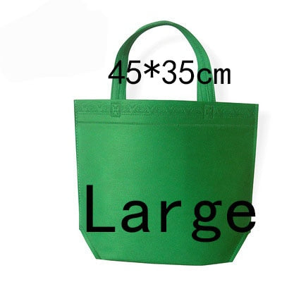 35*45*10 Medium Size Eco Reusable Shopping Bags Random Cloth Fabric Grocery Packing Recyclable Bag Simple Design Tote Handbag