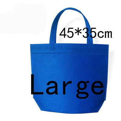 35*45*10 Medium Size Eco Reusable Shopping Bags Random Cloth Fabric Grocery Packing Recyclable Bag Simple Design Tote Handbag