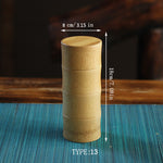 Bamboo Storage Bottles Kitchen Tea Container Jar Cans Case Organizer Spice Round Caps Seal Box Canister For Bulk Products