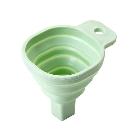 ERMAKOVA Collapsible Funnel Silicone Foldable Funnel for Water Bottle Hopper Foldable Kitchen Funnel for Liquid Powder Transfer