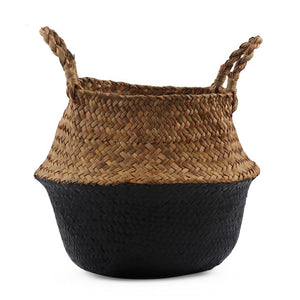 Storage Baskets laundry Seagrass Baskets Wicker Hanging Flower Pot Baskets Storage Flower Home Pot panier osier basket for toys