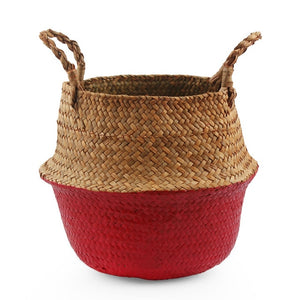 Storage Baskets laundry Seagrass Baskets Wicker Hanging Flower Pot Baskets Storage Flower Home Pot panier osier basket for toys