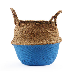 Storage Baskets laundry Seagrass Baskets Wicker Hanging Flower Pot Baskets Storage Flower Home Pot panier osier basket for toys