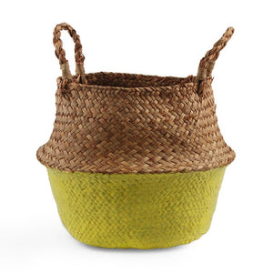 Storage Baskets laundry Seagrass Baskets Wicker Hanging Flower Pot Baskets Storage Flower Home Pot panier osier basket for toys