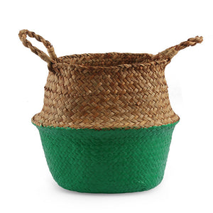 Storage Baskets laundry Seagrass Baskets Wicker Hanging Flower Pot Baskets Storage Flower Home Pot panier osier basket for toys