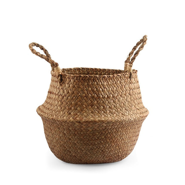 Storage Baskets laundry Seagrass Baskets Wicker Hanging Flower Pot Baskets Storage Flower Home Pot panier osier basket for toys