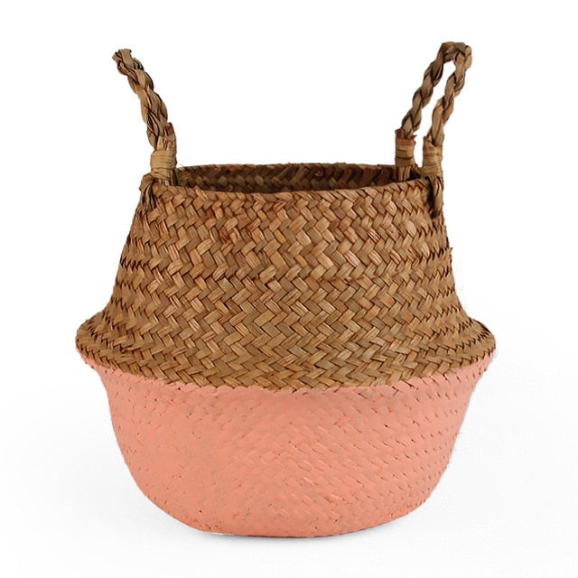 Storage Baskets laundry Seagrass Baskets Wicker Hanging Flower Pot Baskets Storage Flower Home Pot panier osier basket for toys