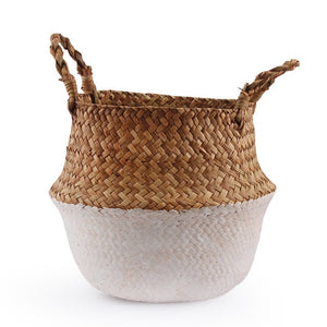 Storage Baskets laundry Seagrass Baskets Wicker Hanging Flower Pot Baskets Storage Flower Home Pot panier osier basket for toys