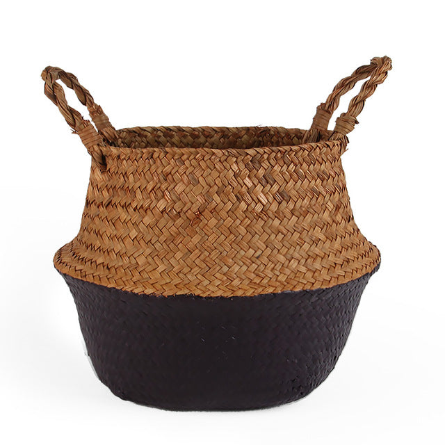 Storage Baskets laundry Seagrass Baskets Wicker Hanging Flower Pot Baskets Storage Flower Home Pot panier osier basket for toys