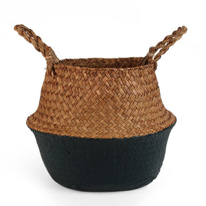 Storage Baskets laundry Seagrass Baskets Wicker Hanging Flower Pot Baskets Storage Flower Home Pot panier osier basket for toys