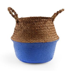 Storage Baskets laundry Seagrass Baskets Wicker Hanging Flower Pot Baskets Storage Flower Home Pot panier osier basket for toys