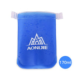 AONIJIE 170ml 250ml 500ml Sports BPA Free Collapsible Foldable Soft Water Bag Water Bottle Kettle Flask Hydration Pack Bladder