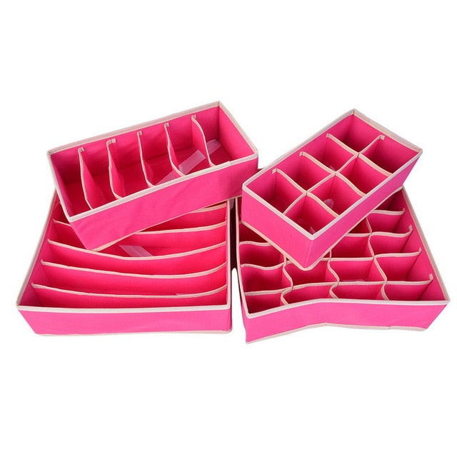 LASPERAL Non-woven Scarfs Socks Bra Organizer Storage Box Drawer Closet Organizers Boxes For Underwear Bra Home Storage