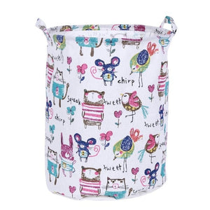 Foldable Laundry Basket Canvas Storage Basket Barrel Creative Kids Toys Organizer Storage Barrel Container Home Supplies