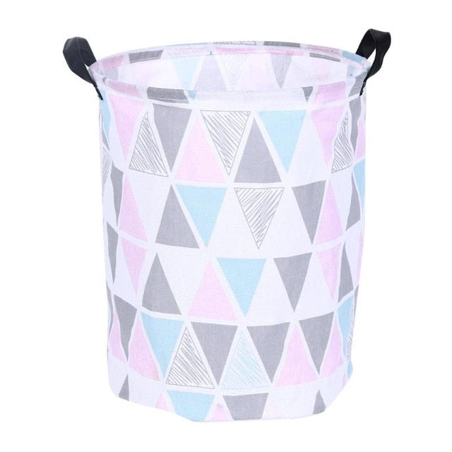 Foldable Laundry Basket Canvas Storage Basket Barrel Creative Kids Toys Organizer Storage Barrel Container Home Supplies