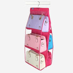 6 Pocket Folding Hanging Handbag Storage Organizer Hanging Sundry Shoe Storage Bag for Close Home Supplies Closet Organizer