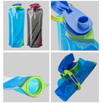 WTCABROE Foldable Outdoor 695ml Collapsible Drinking Water bottle Portable Sports Camping Hiking Traveling HD Water bottles Bags