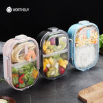 WORTHBUY Japanese Portable Lunch Box For Kids School 304 Stainless Steel Bento Box Kitchen Leak-proof Food Container Food Box