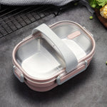 WORTHBUY Japanese Portable Lunch Box For Kids School 304 Stainless Steel Bento Box Kitchen Leak-proof Food Container Food Box