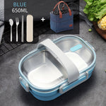 WORTHBUY Japanese Portable Lunch Box For Kids School 304 Stainless Steel Bento Box Kitchen Leak-proof Food Container Food Box