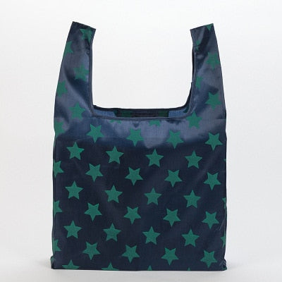 Custom Foldable Eco Reusable Shopping Bag Folding Tote Pouch Recycle Storage Handbags Large Home Handy Organization Bag