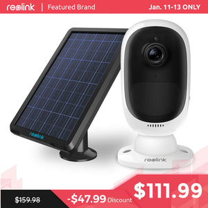 Reolink Argus 2 and Solar panel Continuous Rechargeable Battery 1080P Full HD Outdoor Indoor Security WiFi Camera 130 Wide View